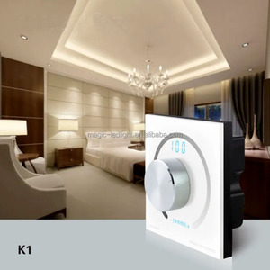 K1 Hot Bán Wall Mount hiển thị kỹ thuật số ROTARY <span class=keywords><strong>LED</strong></span> <span class=keywords><strong>Dimmer</strong></span> 12V 24V chuyển Knob <span class=keywords><strong>Dimmer</strong></span> cho mờ Nhiệt độ màu RGB điều khiển - Product Image 3