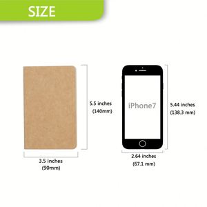 Petit carnet à couverture souple personnalisé pour prendre des notes Couverture en kraft brun - Product Image 3