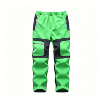 Indepth Kids Outdoor Fleece gevoerde polyester/rayon verdikte rits unisex omkeerbaar milieuvriendelijk winddicht winter mid-waist