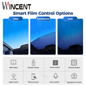<span class=keywords><strong>Film</strong></span> teinté intelligent décoratif auto-adhésif WINCENT Auto SPD, protection complète contre la chaleur et anti-éblouissement <span class=keywords><strong>pour</strong></span> les vitres latérales des berlines et des SUV - Product Image 2