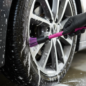 CY-PRO006-2 Brosse de detailing automobile élégante et durable avec poignée antidérapante, poils colorés vifs, 10,8 pouces et 7,1 pouces - Product Image 2