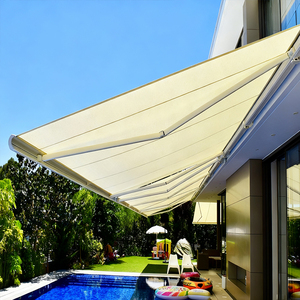 Tenda <span class=keywords><strong>da</strong></span> <span class=keywords><strong>Sole</strong></span> Motorizzata Retrattile 4x2m 4x3m 5x3m 6x3m, Protezione Completa per Esterni in Alluminio, Balcone, Giardino, Antipioggia, con Telecomando - Product Image 3