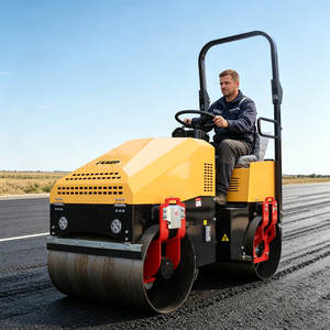 Rodillo Vibratorio para Asfalto y Tierra de <span class=keywords><strong>1</strong></span> Tonelada con Certificación CE, con Fuerte Fuerza Vibratoria y Motor de Renombre Mundial - Product Image 1