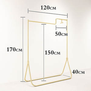 卸売ゴールド衣類ラック布ショップ靴バッグディスプレイスタンド棚ブティック家具 - Product Image 4