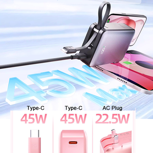 Chargeur portable de batterie externe à charge rapide 45 W, batterie externe 10000 mAh haute capacité, <span class=keywords><strong>PD</strong></span> 45 W, mini banque d'alimentation - Product Image 5