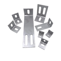 Support d'angle en métal en forme de L, réglable, avec trous fendus, pour fixation murale de rideaux en pierre, pour l'installation de façades de bâtiments