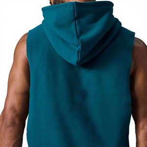 Exclusive Men's <b>Sleeveless</b> <b>Hoodie</b> Workout Shirt Stretch Athletic Fabric Comfortable Training Fit Custom Logo Colors Sizes - Product Image 3