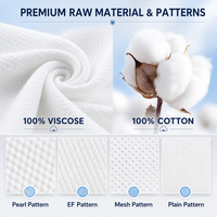 Serviette pour bébé OEM 100% coton, végane, écologique, biodégradable, 1 pli, impression de logo, peau sensible, pH équilibré, respirante