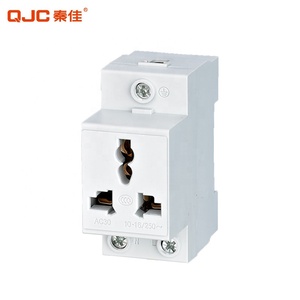 QJC <span class=keywords><strong>Din</strong></span> Rail AC30 <span class=keywords><strong>Din</strong></span> Rail 3 <span class=keywords><strong>enchufe</strong></span> 10to16A 250V <span class=keywords><strong>enchufe</strong></span> Modular multifunción interruptor eléctrico de potencia universal múltiple - Product Image 1