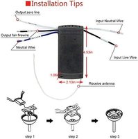 Kit de télécommande universel sans fil pour ventilateur de plafond / Interrupteur de télécommande pour ventilateur de plafond