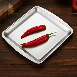 Barbecue <strong>Desserts</strong> Fruit Japanese Sushi Flat Plates <strong>Square</strong> Food <strong>Trays</strong> Stainless Steel 201/304 Dishes and Dinner Plates - Product Image 3