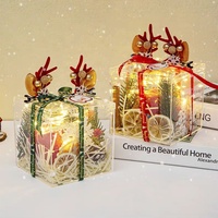 Boîte-cadeau de chocolat acrylique transparent de Noël boîte d'emballage de bonbons simple transparente, vitrine personnalisée festive pour les cadeaux de vacances