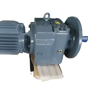 Gear Helical Motor Reducer HUAKE R77 Helical Gear Reducer With Motor Reduction Motor Providing Torque