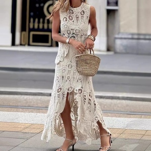 New Hollow Lace Irregular Vest Top Half <b>Skirt</b> Women's Casual 2 Piece Set Fashion - Product Image 2