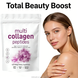 Polvere di Collagene Multiplo Tipi I, II, III, V, X con <span class=keywords><strong>Biotina</strong></span> 10000mcg, Acido Ialuronico e Vitamina C per Pelle, Capelli e Unghie - Product Image 1