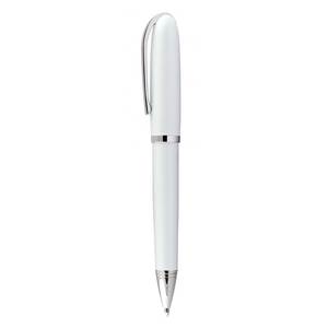 White Metal Ballpoint <b>Pen</b> With Clip And <b>Silver</b> Trim For Writing - Product Image 2