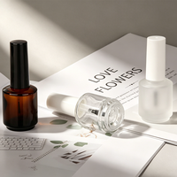 Flacon de vernis à ongles 15 ml avec pinceau et capuchon, personnalisable OEM/ODM, flacon en verre rond pour vernis gel – Vente chaude