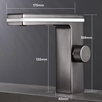 Robinet de lavabo cascade intelligent de luxe pour salle de bain, eau chaude et froide, en laiton