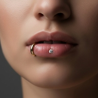 Anneau d'oreille clicker segmenté élégant et uni pour cartilage, 1,2 mm, en titane ASTM-F136, à charnière, pour le nez