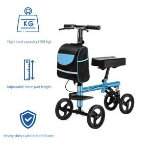 Déambulateur à genouillères pour personnes handicapées, robuste, en acier au carbone, certifié CE, léger, Relaxsmith KW6008, réadaptation, mobilité - Product Image 3