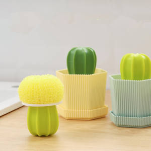 Cepillos de Cocina con Forma de Cactus para Limpiar Ollas, Sartenes y Platos, Estropajo, Herramienta de Limpieza de Cocina, Última Novedad - Product Image 3