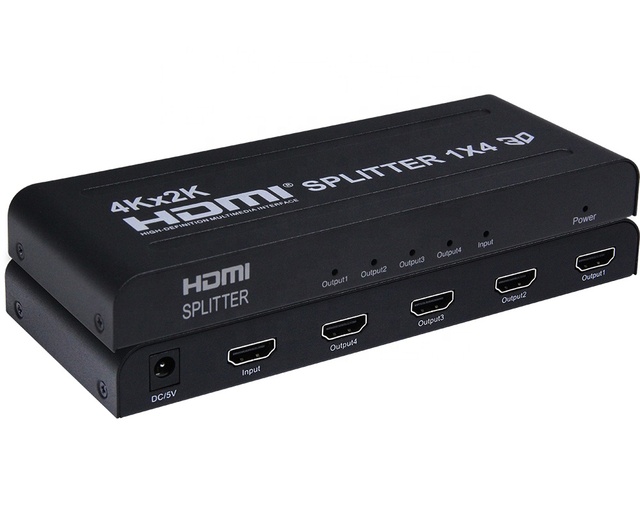 Hot Sale Plastic 4Kx2K Switch Plastic HDMI Splitter 1X4 for HDMI Cable