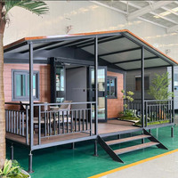 Maison conteneur extensible à double aile, 2 chambres, 1 salon, maison de démarrage avec revêtement de sol SPC en plastique et pierre, étanche, Yuhong