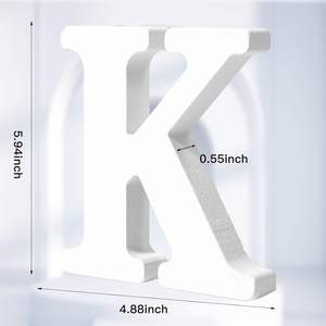 6 इंच सफेद लकड़ी के अक्षरों को बिना तैयार लकड़ी के अक्षर - Product Image 2