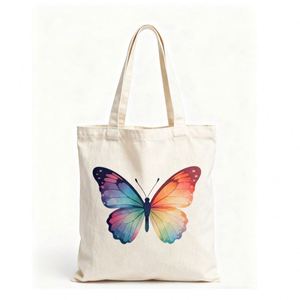 Large Capacity Recyclable Merry Christmas Cotton Tote Bag for Women Canvas <b>Handbag</b> with Letter Pattern for Shopping - Product Image 1