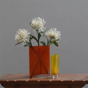 Centre de table en fleurs artificielles tropicales de haute qualité, violettes et vertes, en plastique, pour mariage, Noël, remise de diplôme - Product Image 6
