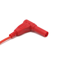 Qianjia QJBP018 90 °   Prise de test en laiton à angle droit de type pistolet pour câblage, fiche banane de sécurité 4 mm, 32 A 1000 V, 25.504