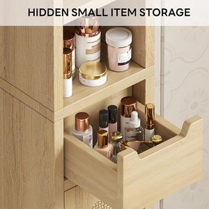 <span class=keywords><strong>Mueble</strong></span> <span class=keywords><strong>de</strong></span> <span class=keywords><strong>Baño</strong></span> Delgado <span class=keywords><strong>de</strong></span> Madera con Estantes Ajustables y Patas Ajustables, <span class=keywords><strong>Mueble</strong></span> <span class=keywords><strong>de</strong></span> Pie Independiente <span class=keywords><strong>para</strong></span> Almacenamiento <span class=keywords><strong>de</strong></span> <span class=keywords><strong>Toallas</strong></span> - Product Image 5