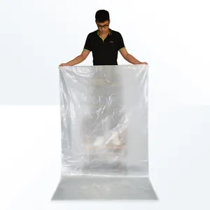 Transparente de gran tamaño de plástico LDPE bolsas planas de polietileno impermeable cubierta de polvo colchón bolsa de PE transparente