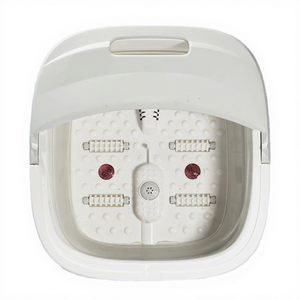 Cubo de remojo plegable portátil para relajarse, masajeador de pies, pedicura plegable, baño de Spa para pies para familia, personalizado, 220V, 20cm - Product Image 1