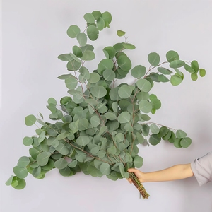 ต้นยูคาลิปตัสใบกลม35.43in สีเขียวเทียม6สีสำหรับงานแต่งงาน - Product Image 1