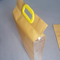 Sac en papier kraft pour aliments debout avec poignée et fermeture éclair Farine de blé tapioca 5kg 10kg 50kg avec impression personnalisée