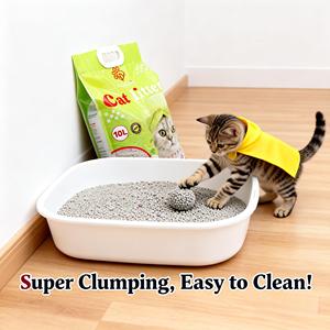 DongnaiPETS Manufacturer Direct Sale High Quality Eco-Friendly Flushable ABSORBENT <b>Bentonite</b> Cat Litter 8kg 99% Dust-Free Fast - Product Image 1