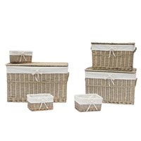 Panier de rangement en osier tressé de grande taille, personnalisé, durable, pour le bureau à domicile, pour organiser les fournitures de bureau