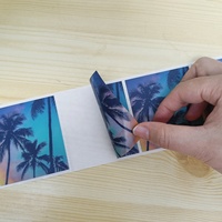 Étiquette rectangulaire autocollante en vinyle doré double face, impression résistante à l'huile, autocollant pour flacons de parfum avec votre logo