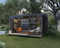 Maisonnette Conteneur Modulaire de Luxe à Panneaux Sandwich, Design Moderne Préfabriqué, 20 Pieds, Villa de Vacances en Promotion