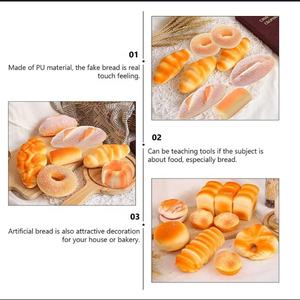 Vente en gros de <span class=keywords><strong>faux</strong></span> pain en PU à haute imitation corne de fromage - Product Image 4