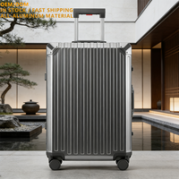 Maleta de Viaje de Lujo de 26 Pulgadas, Fabricada en Aleación de Aluminio y Magnesio, con Ruedas Universales TSA, Diseño Moderno