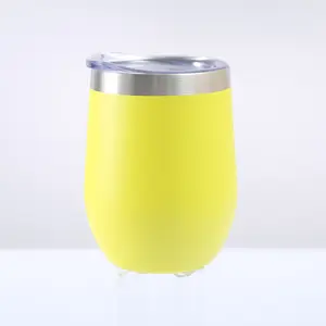 Wholesale Beer Wine Coffee With Lid Tumbler Egg Shape Stainless Steel Vacuum Flask Insulated Water Bottle Drinkware