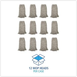 "Premium White 20oz Cut-End Cotton Spinning <b>Mop</b> Heads for Home Use (12/Carton)" - Product Image 2