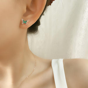 LVB17-TE <span class=keywords><strong>Ruyi</strong></span> Ping an Buckle Boucles d'oreilles naturelles Retro Premium for Women - Product Image 2