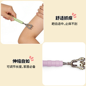 Rascador de espalda con forma de garra de dinosaurio de acero inoxidable, herramienta de masaje para aliviar la espalda y el picor con mango de agarre suave - Product Image 2