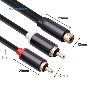 0.3m placcato oro auto <span class=keywords><strong>Audio</strong></span> modifica cavo inca <span class=keywords><strong>2</strong></span> in 1 inca maschio a femmina cavo adattatore - Product Image 3