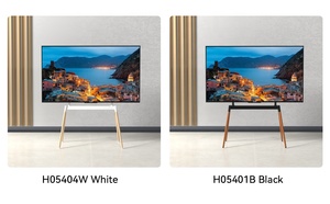 Grand écran de <span class=keywords><strong>55</strong></span> à 86 <span class=keywords><strong>pouces</strong></span>, meuble <span class=keywords><strong>tv</strong></span> en bois, <span class=keywords><strong>hauteur</strong></span> réglable avec 4 pieds en bois jusqu'à 88 livres - Product Image 6