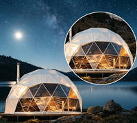 Dôme bulle de luxe pour camping, tente bulle 10M en tissu PVC avec rideau et lucarne, vente en gros