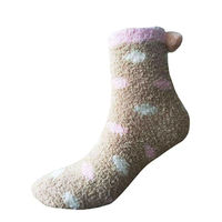 Chaussettes d'hiver à pois personnalisées pour femmes - Chaussettes douces et chaudes en coton microfibre pour un usage quotidien en intérieur